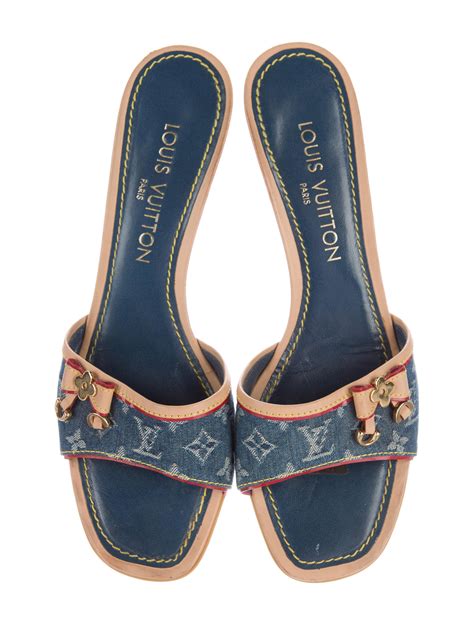 louis vuitton slides uk|Louis Vuitton denim slides.